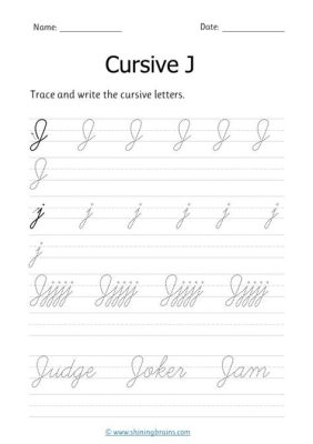 how to do a cursive j and why we should practice cursive writing